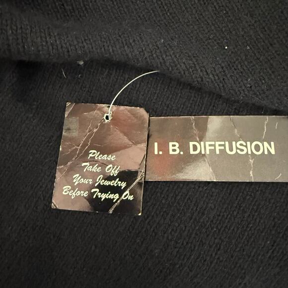 VTG 90s IB Diffusion Beaded Sweater Women’s M Holiday Ski Glam Angora Wool Blend - Picture 8 of 8